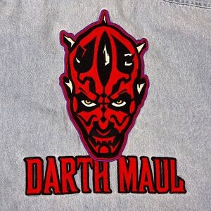 Vintage 90s Y2K Official Star Wars Darth Maul Lee Sport Denim Shirt